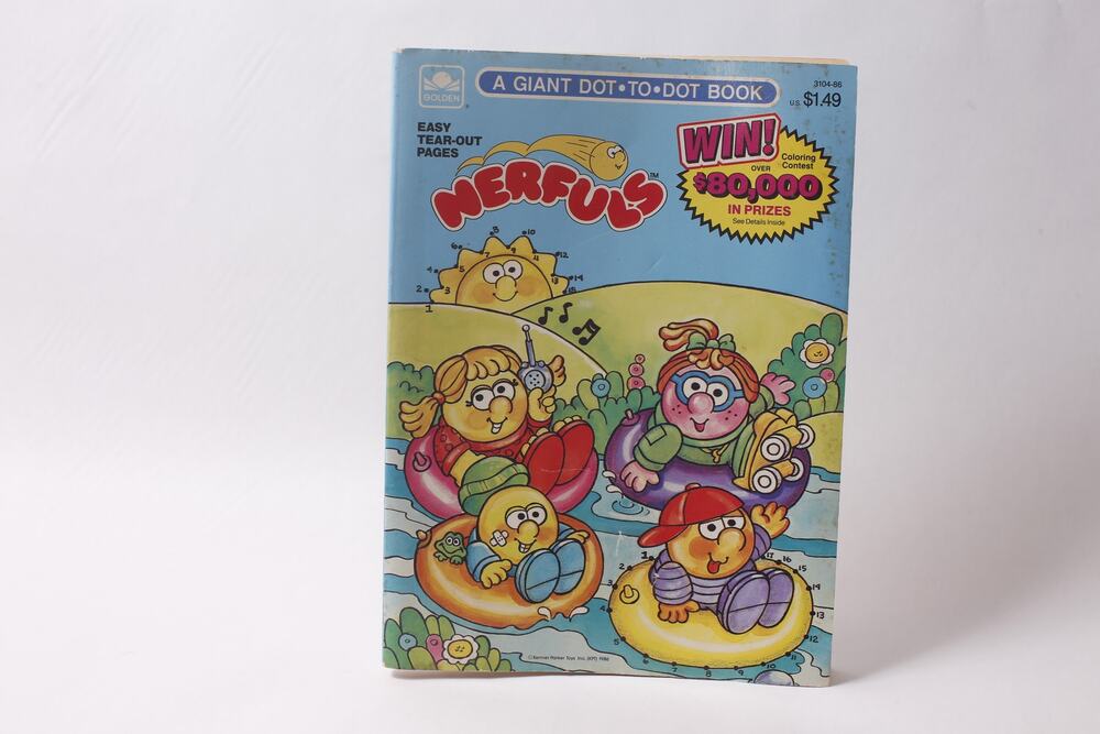1986 Kenner Parker Nerfuls Coloring Book by Golden UNCOLORED ~ 260622-WH 1220
